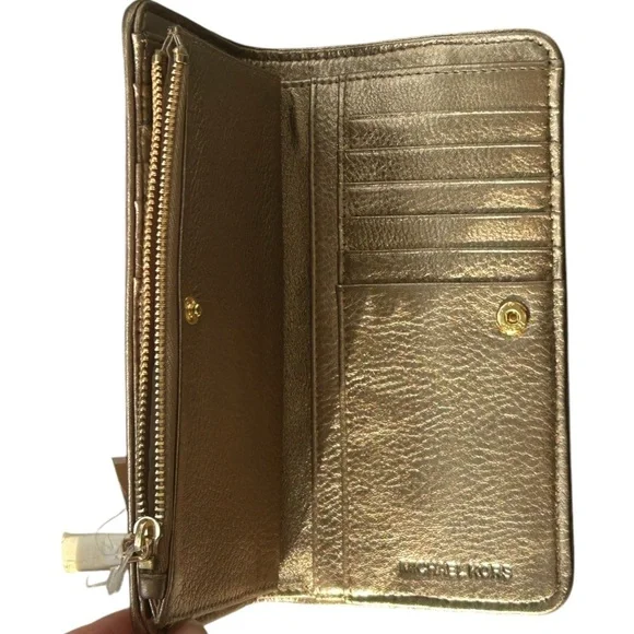 NWT Michael Kors Gold Studded Wallet - Picture 7 of 8